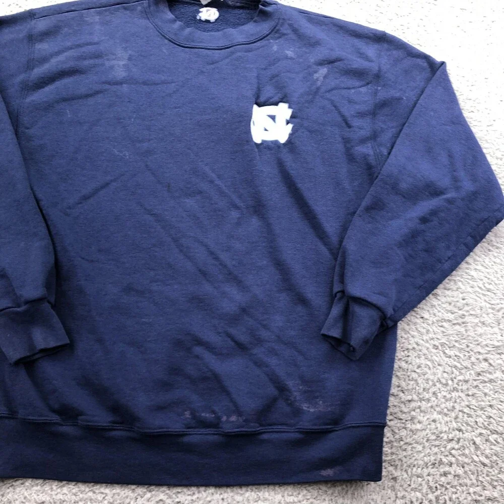 Vintage North Carolina Tar Heels Sweatshirt Mens Large Blue Augusta Sportswear